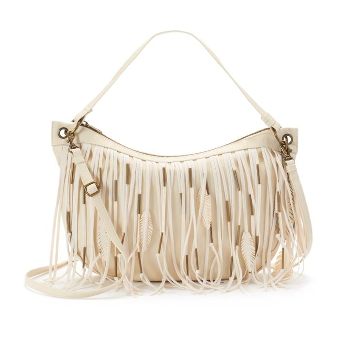 Mudd&reg; Farrah Fringe Hobo, Women's, White