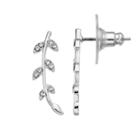 Lc Lauren Conrad Pave Branch Climber Earrings, Women's, Silver