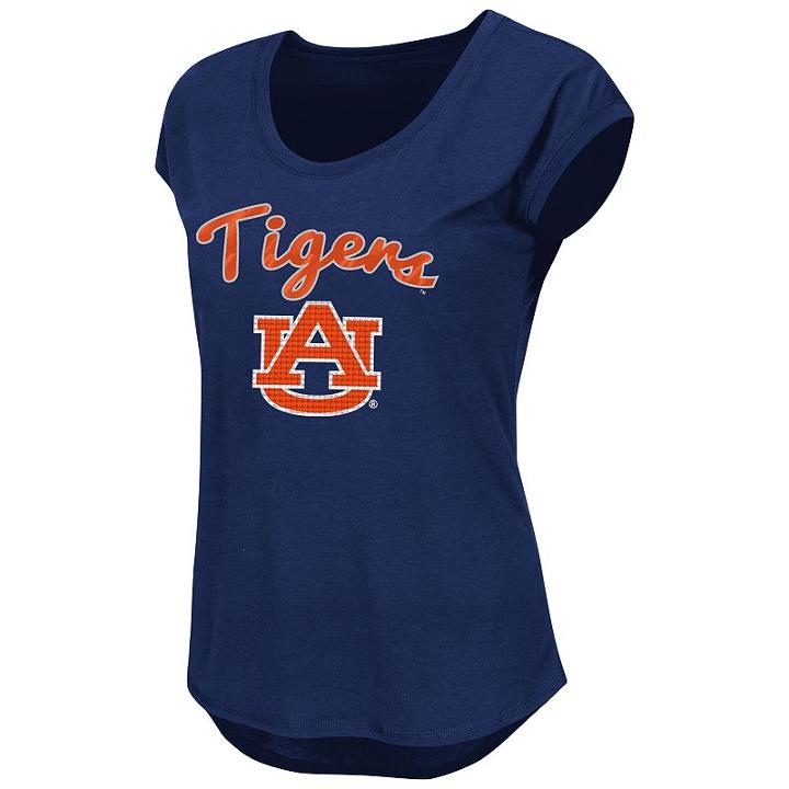 Juniors' Auburn Tigers Equinox Tee, Women's, Size: Small, Blue (navy)
