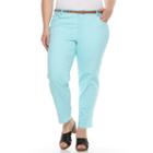 Plus Size Gloria Vanderbilt Stefania Slim Ankle Jeans, Women's, Size: 22 W, Turquoise/blue (turq/aqua)