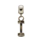 Insignia Collection Sterling Silver Dumbbell Charm, Women's, Grey