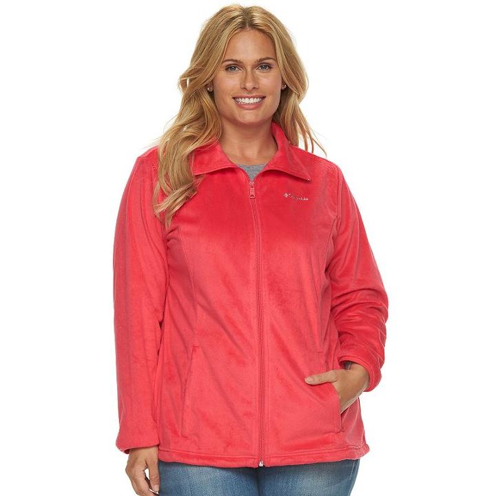 Plus Size Columbia Blustery Summit Fleece Jacket, Women's, Size: 1xl, Light Red