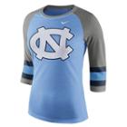 Women's Nike North Carolina Tar Heels Striped Sleeve Tee, Size: Xl, Blue