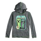 Boys 8-20 Minecraft Hoodie, Size: Large, Grey (charcoal)