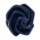 Navy Blue Flower Lapel Pin, Men's
