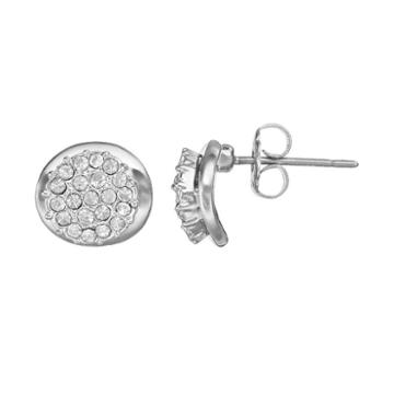 Duchess Of Dazzle Crystal Silver-plated Stud Earrings, Women's, Grey