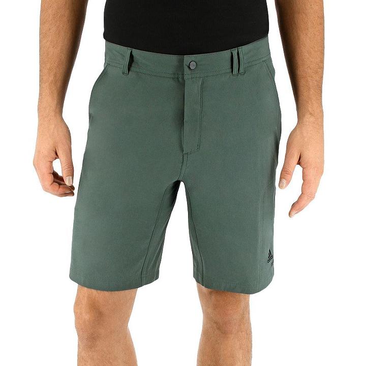 Men's Adidas Lite Hike Flex Performance Shorts, Size: 38, Med Green