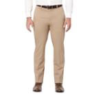 Men's Savane Executive Khaki Straight-fit Performance Pants, Size: 38x29, Dark Beige