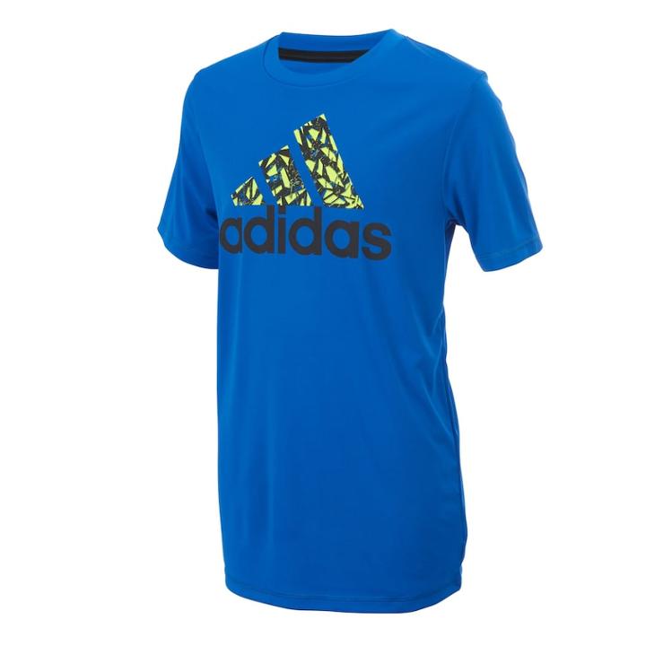 Boys 8-20 Adidas Climalite Badge Of Sport Tee, Size: Large, Brt Blue