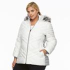 Plus Size Zeroxposur Colleen Hooded Puffer Jacket, Women's, Size: 3xl, White