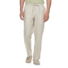 Men's Havanera Classic-fit Linen-blend 30-inch Inseam Drawstring Pants, Size: Small, White