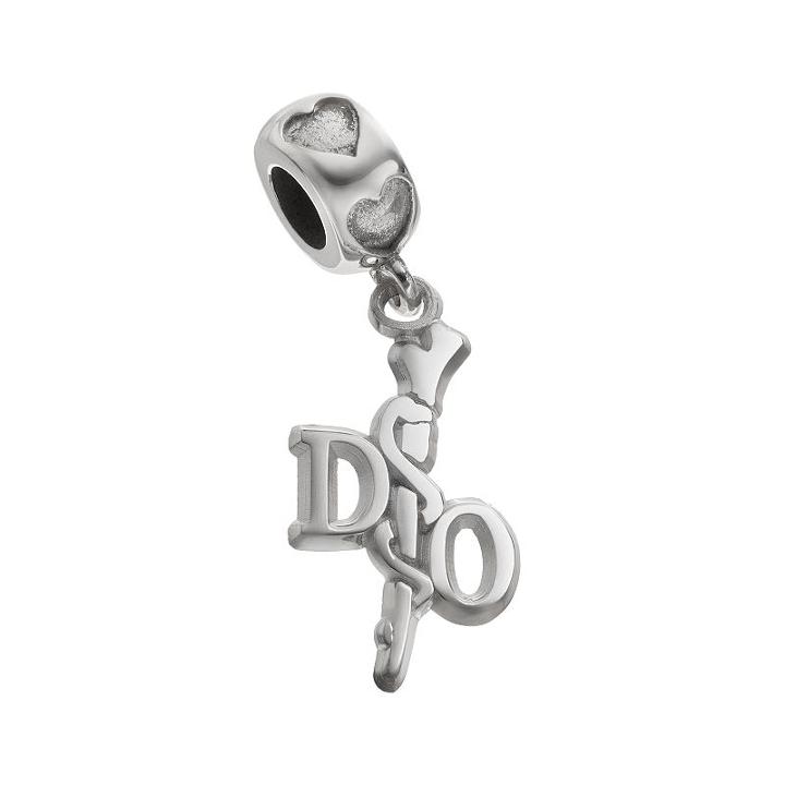 Logoart Sterling Silver Do Caduceus Doctor Charm, Women's, Grey