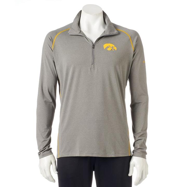 Men's Columbia Iowa Hawkeyes Tuk Mountain Pullover, Size: Small, Silver