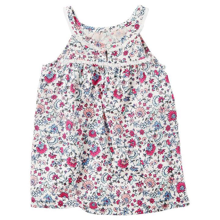 Girls 4-8 Carter's Print Fringe Tank Top, Size: 8, Ovrfl Oth