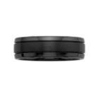 Men's Black Ceramic Multirow Wedding Band, Size: 12