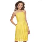 Juniors' So&reg; Embroidered Fit & Flare Dress, Girl's, Size: Xs, Gold