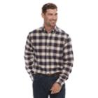 Men's Croft & Barrow&reg; Slim-fit Flannel Button-down Shirt, Size: Large, Dark Red