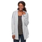 Plus Size Sonoma Goods For Life&trade; Hooded Cardigan, Women's, Size: 2xl, Silver