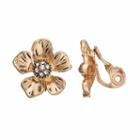 Napier Flower Clip On Earrings, Women's, Gold