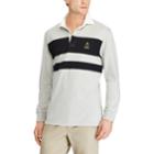 Men's Chaps Classic-fit Striped Rugby Polo, Size: Xxl, Grey