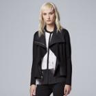 Women's Simply Vera Vera Wang Asymmetrical Jacket, Size: Xs, Black