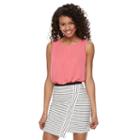 Juniors' Speechless Strappy V-back Blouson Dress, Girl's, Size: Large, White Oth