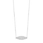 Lc Lauren Conrad Horizontal Filigree Leaf Necklace, Women's, Silver