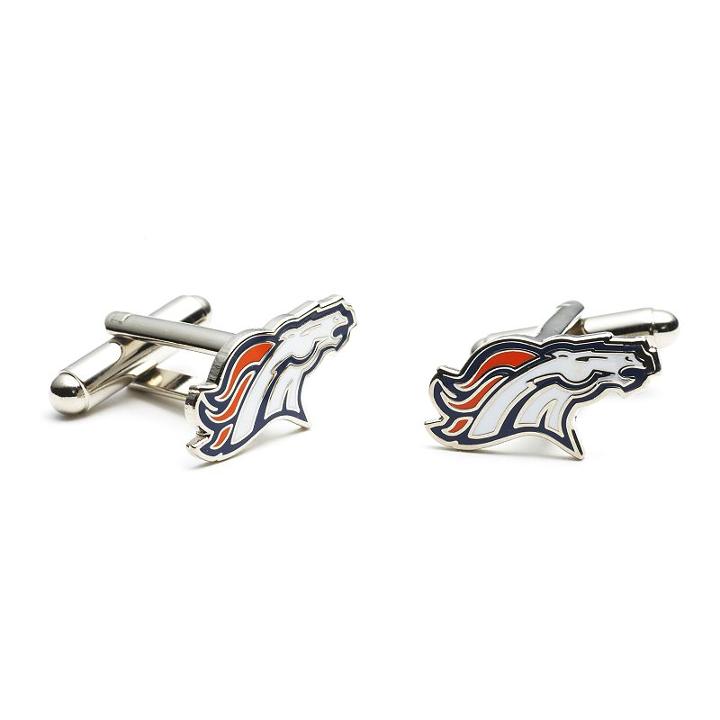 Denver Broncos Cuff Links, Men's, White