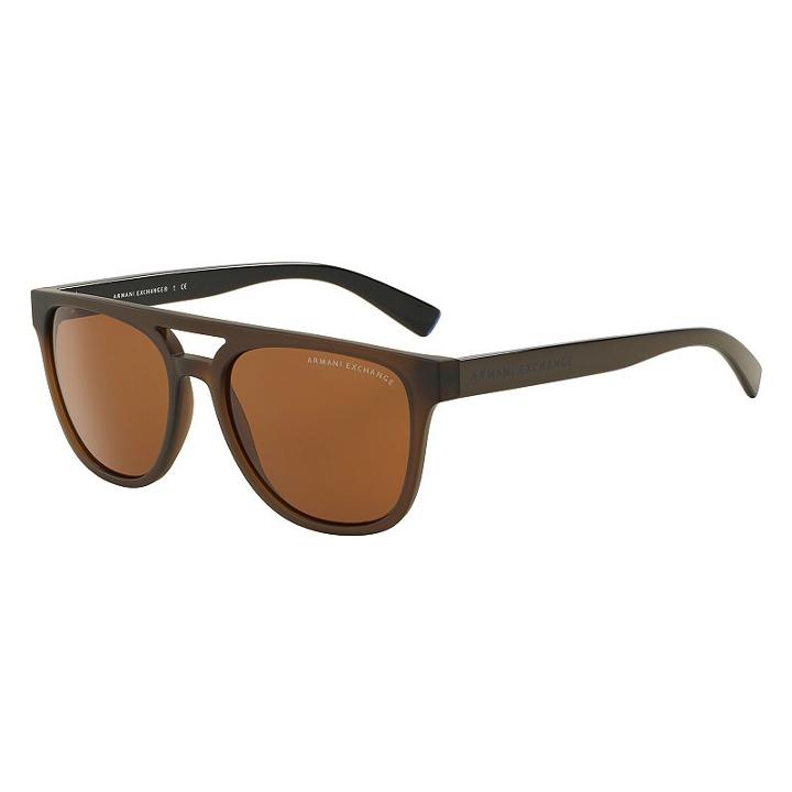 Armani Exchange Ax4032 55mm Matte Pilot Sunglasses, Women's, Grey Other