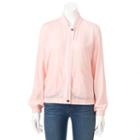 Women's Juicy Couture Pink Satin Bomber Jacket, Size: Large