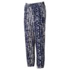 Juniors' About A Girl Print Jogger Pants, Size: Large, Blue (navy)