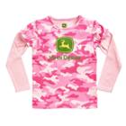 Girls 4-6x John Deere Pink Camouflage Mock-layered Long Sleeve Tee, Girl's, Size: 5