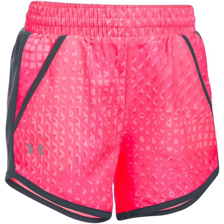 Girls 7-16 Under Armour Fly By Novelty Shorts, Girl's, Size: Xl, Red Other, Comfort Wear