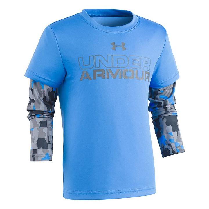 Boys 4-7 Under Armour Camo Mock-layer Logo Tee, Size: 7, Purple Oth
