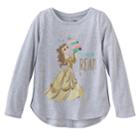 Disney's Beauty And The Beast Belle Girls 4-10 Glittery Graphic Tee By Jumping Beans&reg;, Size: 6, Light Grey