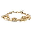 Napier Multistrand Beaded Bracelet, Women's, Gold