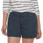 Women's Sonoma Goods For Life&trade; Utility Shorts, Size: 8, Dark Blue