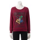 Juniors' Harry Potter Hogwarts Crest Graphic Sweatshirt, Girl's, Size: Medium, Red