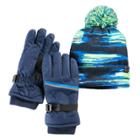 Boys 4-18 Zeroxposur Equinox Hat & Gloves Set, Size: S-m, Blue (navy)