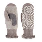 Women's Isotoner Snowflake Knit Smartouch Tech Mittens, Silver