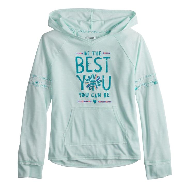 Girls 7-16 Mudd&reg; Varsity Hodie, Size: 16, Lt Beige