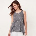 Women's Lc Lauren Conrad Print Tunic Tank, Size: Large, Dark Grey