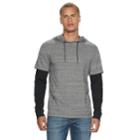 Men's Urban Pipeline&reg; Mock-layered Hoodie, Size: Xl, Med Grey