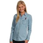 Women's Antigua Miami Heat Chambray Shirt, Size: Medium, Med Blue