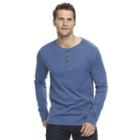 Men's Apt. 9&reg; Modern-fit Slubbed Henley, Size: Small, Dark Blue