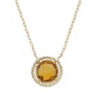 Citrine 14k Gold Necklace, Women's, Size: 17, Yellow