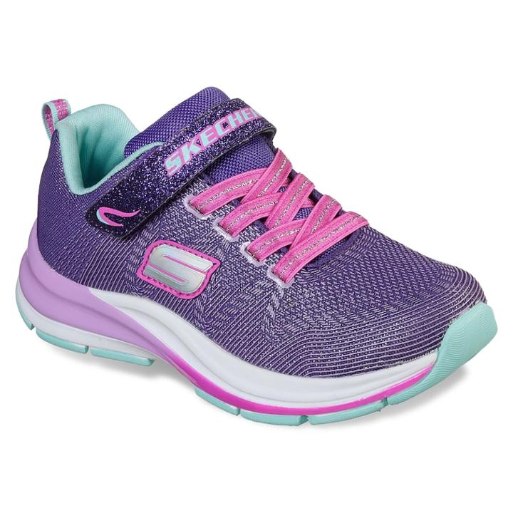 Skechers Double Strides Duo Dash Girls' Sneakers, Size: 2, Purple Turquoise