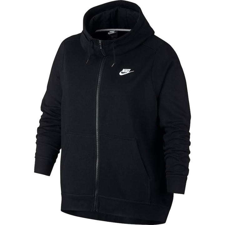 Plus Size Nike Funnel Neck Fleece Jacket, Women's, Size: 2xl, Grey (charcoal)