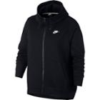 Plus Size Nike Funnel Neck Fleece Jacket, Women's, Size: 2xl, Grey (charcoal)
