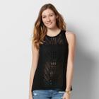 Sonoma Goods For Life, Women's &trade; Crochet Tank, Size: Large, Black
